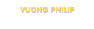 Der Vorname Vuong Philip